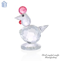 Mini poulet en cristal exquis - Gravé au laser - Tendance de la mode - Décoration pour la maison et les mariages - Cadeau