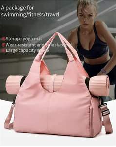 Large Capacity <b>Waterproof</b> Gym <b>Duffel</b> <b>Bag</b> with Zipper Closure Dry Wet Separation Shoe Compartment Custom Logo Sports Travel <b>Bag</b> - Product Image 4