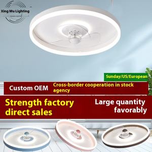 Plafonnier LED moderne à 5 pales avec corps en fer Ventilateur quotidien transfrontalier pour chambre à coucher et étude directe en usine à 220V/110V - Product Image 5