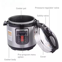 Cuisinière électrique intelligente multifonctionnelle avec écran numérique, cuve intérieure antiadhésive, usage commercial