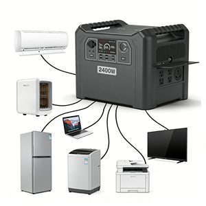 Estación de Energía Portátil Multifuncional Solar de 110V 2400W con Control por Aplicación, Personalizable, para Suministro de Energía en Campamentos al Aire Libre - Product Image 2
