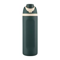Bouteille isotherme double paroi en acier inoxydable de 24 oz, écologique, personnalisable avec impression sérigraphiée, poignée ergonomique, vente chaude OEM, haute qualité