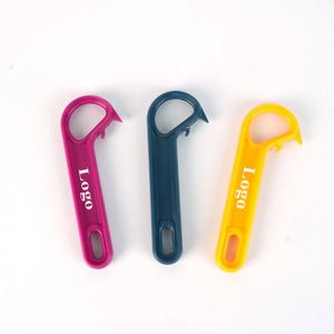 Ouvre-boîte à anneau en plastique ABS imprimé avec logo personnalisé pour ouvre-bocal à anneau supérieur avec crochet, usage domestique, OEM - Product Image 1