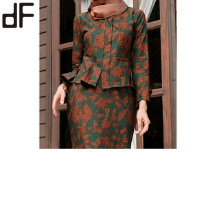 Trung Quốc Bán Buôn Mỏng Thời Trang In Áo Và Váy Đẹp Phụ Nữ Hiện Đại Hai-Mảnh Phù Hợp Với <span class=keywords><strong>Moden</strong></span> In Baju Kurung - Product Image 5