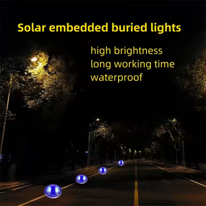 Dẫn năng lượng mặt trời chôn nhấp nháy ánh sáng đường Stud Flare PC nhôm tròn mặt đất Stud ánh sáng tín hiệu giao thông ánh sáng - Product Image 5