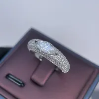 Bague de mariage MuShan en argent sterling 925 avec diamant Moissanite couleur D VVS1 pour femme, bijoux fins brevetés MST
