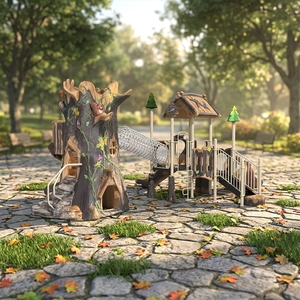 Grand terrain de jeu extérieur de l'arbre LLDPE, équipement extérieur de terrain de jeu de <span class=keywords><strong>jeux</strong></span> de parc pour des enfants - Product Image 6