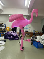 Costume de flamant rose gonflable LED pour défilé de carnaval, marionnette de flamant rose gonflable pour les chars de défilé