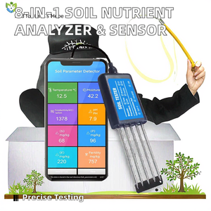 कॉम्पैक्ट 8-इन-1 ऑल-इन-वन मिट्टी पोषक तत्व विश्लेषक नमी का पता लगाने वाले मोबाइल-लिंक मिट्टी परीक्षक - Product Image 2