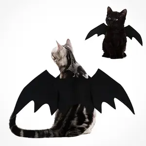 Advocator Oem/Odm Halloween Party Gift Voor Uw Dierbenodigdheden Zwarte Vleermuis Vleugels Honden Doek Huisdier Kleding Luxe