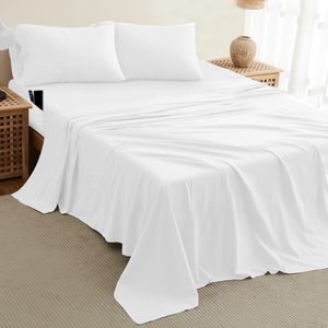 Set di Lenzuola King Size - 4 Pezzi Traspiranti e Rinfrescanti - Lenzuola King fino a 38 cm di Profondità con Tasche Laterali 100% Cotone Spazzolato - Biancheria da Letto per Hotel - Product Image 2
