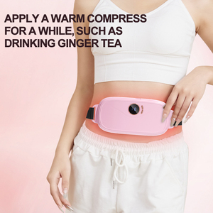 2024 mais novo massageador de cãibra cinto de aquecimento vibratório almofada térmica alívio menstrual dor cintura estômago recarga quente - Product Image 5