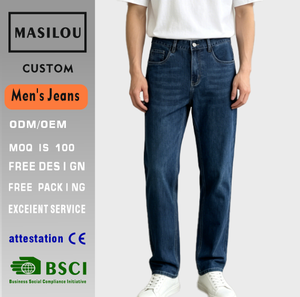 <span class=keywords><strong>Jean</strong></span> <span class=keywords><strong>slim</strong></span> <span class=keywords><strong>homme</strong></span> en denim délavé, confortable, durable, tendance, style urbain décontracté, printemps-été-automne - Product Image 1
