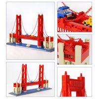Wange 6210 Golden Gate Bridge San Francisco, modèle d'attractions architecturales mondiales, ensemble de blocs de construction en plastique pour enfants