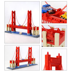 Wange 6210 Puente Golden Gate San Francisco, Modelo de Atracciones Arquitectónicas Mundiales, Juego de Bloques de Construcción de Plástico para Niños - Product Image 5