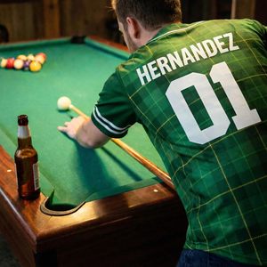 Personalized St Patricks Day Jersey Shenanigans Plaid Shamrock Design Unisex Adult Custom Name Number <b>Baseball</b> Style Shirt - Product Image 2