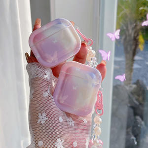 INS esthétique papillon Halo étui de coloration pour AirPods Pro 2 écouteur boîte <span class=keywords><strong>Coque</strong></span> pour <span class=keywords><strong>Air</strong></span> pods <span class=keywords><strong>3</strong></span> 1 couverture cristal coeur porte-clés - Product Image 2