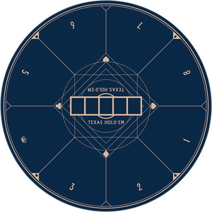 Tapis de table de jeu personnalisé en caoutchouc bleu <span class=keywords><strong>casino</strong></span> de 120 cm, épaisseur 2 mm, 6 positions, pour <span class=keywords><strong>Blackjack</strong></span> et Texas Hold'em - Product Image 2