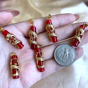 <span class=keywords><strong>2022</strong></span> Jialin 18พันทองชุบหินธรรมชาติจีนสีแดง<span class=keywords><strong>หยก</strong></span>มังกรจี้สร้อยคอ - Product Image 5