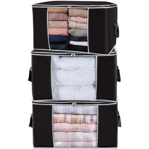 Large Clothes Storage Organizer Storage Bags With Clear Window Great Quilt Comforters Blankets Bedding Storage Bag