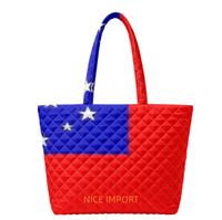 Sac fourre-tout matelassé avec drapeau de Sainte-Lucie, sacs à main de travail pour femmes, sacs fourre-tout légers à ouverture supérieure pour les voyages, l'université et la plage