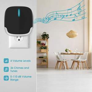AIPOTEC-timbre de puerta inalámbrico para el hogar, timbre de puerta inteligente resistente al agua, con 52 tonos de llamada, 300 metros de larga distancia, superventas - Product Image 2