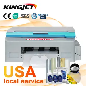 Kingjet a3 dtf 프린터 번들 소형 미니 imprimante t 셔츠 인쇄기 xp600 dtf 티셔츠 용 열 전달 a3 dtf 프린터