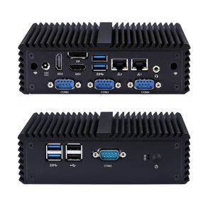 Qotom Q177P 4RS232 mini pc industriel double LAN quad core J3710 1.6GHz DP Mini PC sans ventilateur - Product Image 1