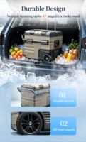 Réfrigérateur-congélateur compact à double zone 12V pour véhicule avec protection de batterie et compatible solaire pour Vanlife et Overlanding