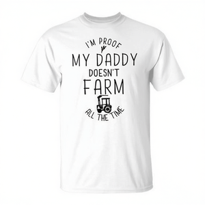 T-shirt « Je prouve que mon papa ne fait pas la ferme toute la journée » - Product Image 2