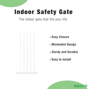 Extensión de Barrera de Seguridad para Mascotas de Metal Resistente de 30 cm con Acabado Blanco, Instalación Rápida para Uso en Interiores/Exteriores - Product Image 2