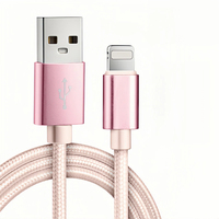 Kabel Data Sinkronisasi TPE Berlapis Nilon Tahan Lama Tipe-A 8 Pin PD Pengisian Cepat 1m Kompatibel iPhone untuk Ponsel Android