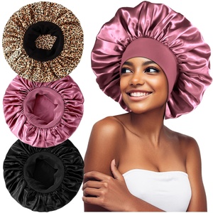SOLPOP Bonnets en satin extra larges à impression personnalisée, à couche unique, pour dormir, <span class=keywords><strong>bonnet</strong></span> <span class=keywords><strong>de</strong></span> nuit pour femmes noires, tresses, cheveux bouclés - Product Image 2