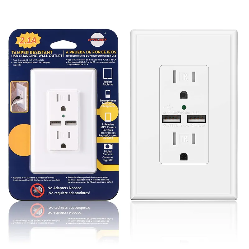 factory outlet High Speed Wall Charger Electrical Outlet with USB 15A TR Receptacle Wall Plate is electrical outlet with usb