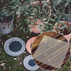 Almohadilla de malla de plástico blanca de 100 cm x 100 cm para la parte inferior de macetas, prevención de fugas de tierra, diseño de orificios cuadrados - Product Image 4