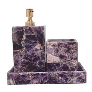 Ensemble d'accessoires de salle de bain modernes en améthyste de haute qualité, 3 pièces, vente directe d'usine, produits personnalisés - Product Image 3