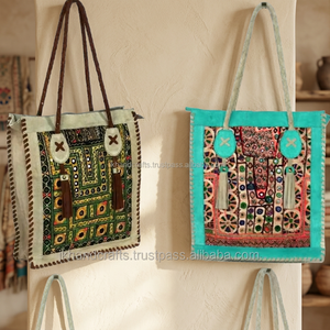 กระเป๋าถือ Banjara วินเทจกระเป๋าโท้ทหนังอินเดีย - Product Image 4