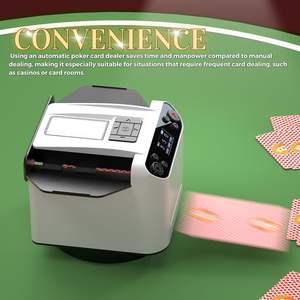 Mischiatore Automatico di <span class=keywords><strong>Carte</strong></span> a 2 Mazzi <span class=keywords><strong>con</strong></span> Rotazione a 360°, 4 Pulsanti per 1-2 Giocatori (Texas Hold'em/Phase 10/Rummy) - Product Image 6