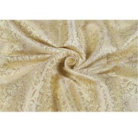 Tissu brocart poly moderne, écologique et léger, imprimé floral artistique, texture brillante pour sacs de mode pour filles et projets d'artisanat