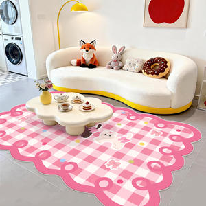 Alfombra Infantil con Diseño a Cuadros, Forma Novedosa, Imitación de Cachemira, Antideslizante, para Dormitorio, Sala de Estar, Área de Juegos - Product Image 4