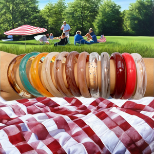 Pulsera de Moda Vintage Ecológica CRAFTS HUB, Brazalete Acrílico Geométrico Multicolor de Venta Caliente para Mujer, Aniversario, Venta al por Mayor - Product Image 2