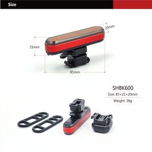 Wireless <strong>Remote</strong> <strong>Control</strong> Led Steering Bike Tail Cycling Easy Mounting Waterproof <strong>Programming</strong> Bicycle Rear Light With Rubber Bnd - Product Image 2