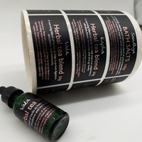 Étiquette personnalisée autocollante imperméable pour flacon compte-gouttes de 10 ml, emballage en vinyle PP pour flacon