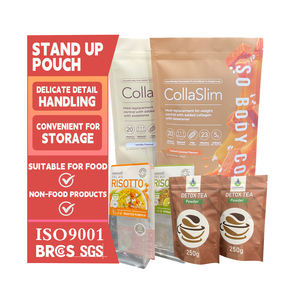 Sachet alimentaire zip-lock en plastique recyclé imprimé personnalisé Stand up Mass Gainers Sachets de protéine en poudre pochette 1Kg - Product Image 1