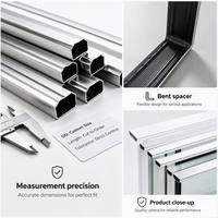 Barre d'espacement en aluminium durable à flexion douce avec un design moderne pour les applications extérieures/portes et le verre isolant
