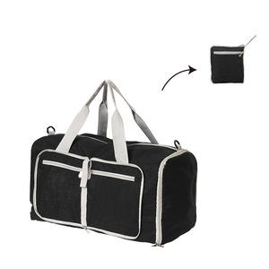 Sac de sport avec porte-tapis de yoga, sac de sport noir pour homme avec compartiment pour chaussures, sac de sport multifonction pliable avec fermeture éclair, sac de sport pour le sport et la gym - Product Image 1