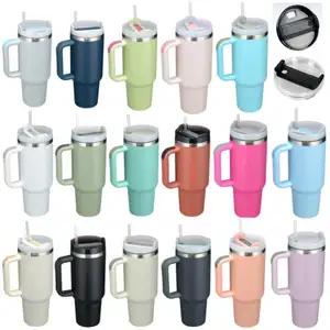 Hot sales 40 oz Insulated Car Tumbler With Sealed Lid Stainless Steel Travel Mug Car Cup With Handle