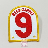 Bordure découpée au laser Forme de cercle Logo personnalisé Broderie Sport Patch Fer à repasser sur presse à chaud Accessoire de vêtement direct d'usine