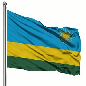 ธงแขวนแบบพกพาสำหรับแฟนกีฬาในสนามกีฬา  แบบพิมพ์ลายสองด้าน  ธงทีมกีฬา ธงรวันดา  ทำจากโพลีเอสเตอร์/ผ้าไหม - Product Image 1