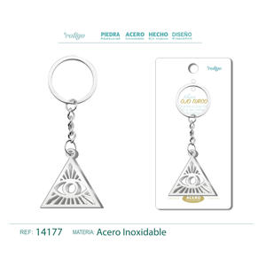 Portachiavi in Acciaio Turco a Forma di Occhio, Prodotto Durevole per la Cura degli Occhiali - Product Image 1